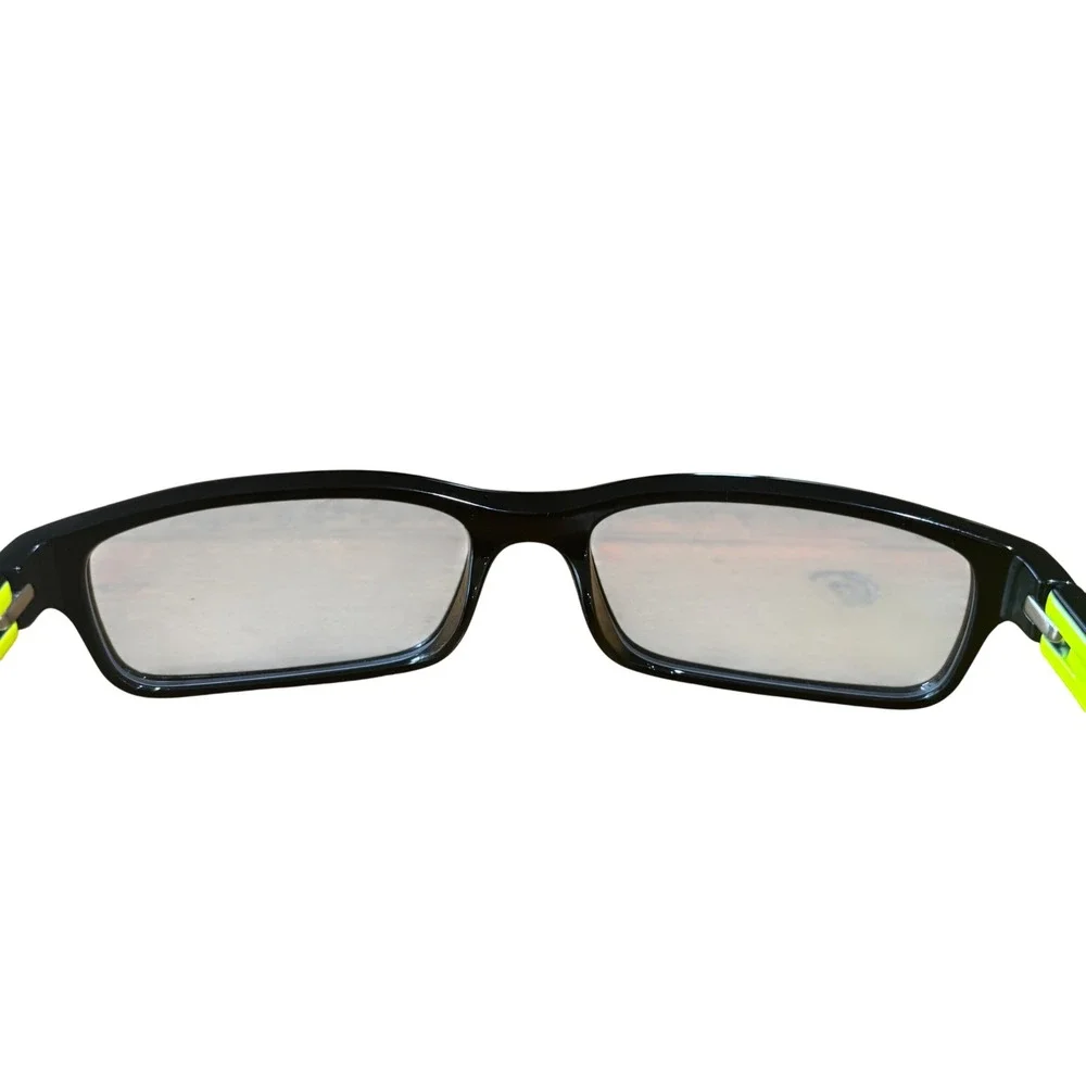 Nike 5534 Kids Eyeglasses Frames Black Volt Green Rectangular 48-15-130‎ 015